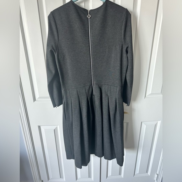 Rare Pink Tartan stretch skater dress. Dark Grey. Size M - Picture 4 of 5